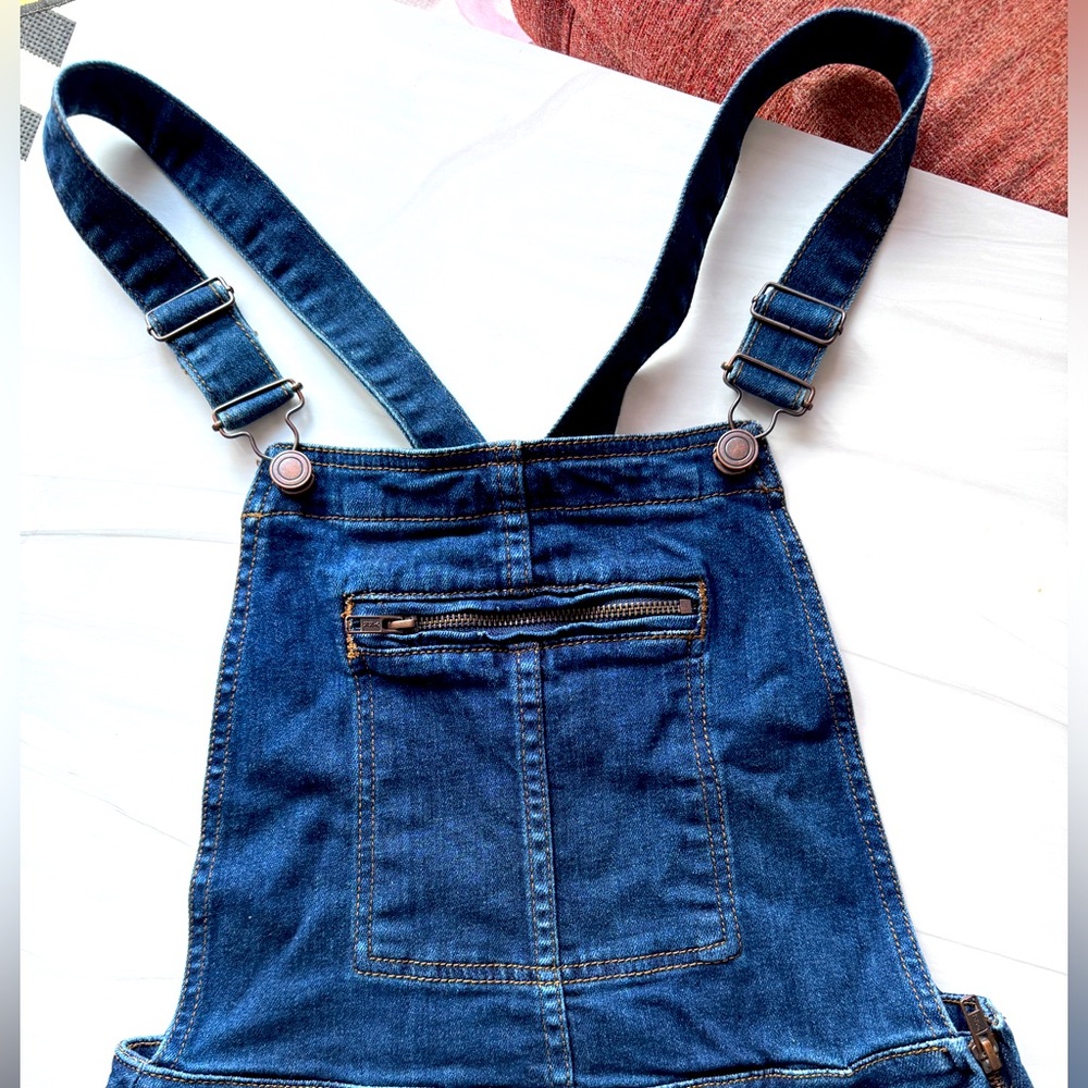 Free People Dark Blue Denim Jumpsuit - Picture 2 of 12